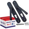 Chle-Mar Maniglia per porta con placca lunga Nera / 90 mm/per cilindro | Placca lunga, Set per porte interne, Ferramenta, Maniglie con foro per serratura, Set