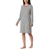 Schiesser Damen Nachthemd Langarm Weiche Baumwolle Bigshirt mit Taschen - Nightwear Maglia Lunga da Notte Donna (Pacco da 1)