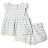 Amazon Essentials x Sofia Grainge Completino con Pantaloncini e Top con Occhielli Neonata e Bambina