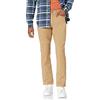 Amazon Essentials Pantaloni in Twill Elasticizzati con 5 Tasche Slim Uomo, Kaki Scuro, 42W / 34L
