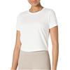 Amazon Essentials T-shirt Girocollo Leggera a Maniche Corte, da Yoga e Allenamento, in Morbido Cotone, Taglio Corto Donna