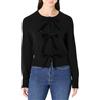 Amazon Essentials Cardigan con Fiocchi Misto Cotone, Vestibilità Regular Donna