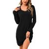 Aseniza Camicia da Notte Donna Maniche Lunghe Cotone in Pizzo Pigiama da Notte Camicie da Notte