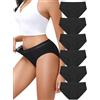 BeReady Mutande Donna Cotone Slip Donna con Pizzo Morbidi e Traspiranti Intimo Seducente Vita Bassa Biancheria Intima Comoda per Uso Quotidiano Confezione da 6 S-XXL