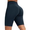 THE GYM PEOPLE Pantaloncini da yoga da donna a vita alta con elastico senza cuciture frontali da 20,3 cm con tasche