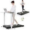 UREVO Tapis Roulant Al Intelligente, 2 in 1 Portatile Tapirulan Elettrico sotto scrivania da casa/ufficio, Doppia Ammortizzazione, 2,5 HP Smart Walking Pad corsa UREVO APP Zwift Kinomap
