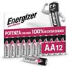 Energizer Advanced - Pile AA (Confezione da 12) - Batterie Alcaline 1,5 V | Potenza Che Dura 100% Di Extra Durata - Made in EU - 0% imballaggio privo di plastica [Esclusiva Amazon]