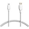 Amazon Basics Cavo di ricarica rapida e trasferimento dati da USB-C a USB-A 2.0, velocità 480 Mbps, certificato USB-IF, per Apple iPhone 16/15, iPad, Samsung Galaxy, tablet, laptop, 0.9 m, bianco