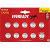Eveready di Energizer Batterie CR2032 (Confezione da 10) Pila | a Bottone al Litio 3V - Compatibile con AirTag, Chiavi Auto, Orologi, Dispositivi Domestici/Medici/Fitness [Esclusiva Amazon]