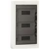 ETTROIT Centralino elettrico da parete 36 moduli IP40 grigio RAL 7030 con portello trasparente fumè - DB130936