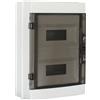 ETTROIT Centralino stagno da parete 24 moduli IP65 grigio RAL 7035 con portello trasparente fumè - DB120924