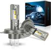 Sycreek H4 LED 30000 LM 100W - Kit di Conversione Fari Auto/Moto 12V, Luce Bianca Pura 6500K, 2*H4 LED Pezzi, Sostituzione Alogena ad Alta Luminosità