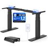 FLEXISPOT Struttura Scrivania Regolabile in Altezza Elettrica E200, Telaio a 3 Sezioni con Doppio Motore, 4 Memorie e USB Integrata, Portata fino a 200 kg, Nero