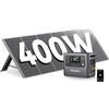 AFERIY Generatore elettrico portatile 2400 W con pannello solare 400 W, stazione di alimentazione 2048 Wh, 3 uscite AC 2400 W (4800 W picco), 220 V-240 V, centrale elettrica portatile per campeggio