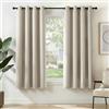 Deconovo Tende Oscuranti per Interni, 2 Pannelli, 140x160 cm, Beige Chiaro | Termiche Isolanti Caldo e Freddo, Attenuano i Rumori, Moderne ed Eleganti con Occhielli, per Camera e Soggiorno