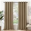 Deconovo Tende oscuranti isolanti termiche anti freddo, design moderno con occhielli, tende per camera da letto, 140 x 300 cm (larghezza x altezza), tortora 2 pezzi