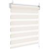 WOLTU Tenda a Rullo Giorno e Notte senza Foratura, 60x130 cm, Crema | Preassemblata, Tenda Oscurante e Filtrante, Doppio Strato per Finestra e Porta, Larghezza Tessuto 56 cm