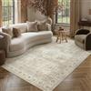 PureCozy Tappeto Salotto 160x230cm Beige Antiscivolo | Lavabile in Lavatrice, Vintage, Tappeti, Camera da Letto, Grande, Carpet, Cameretta, Scendiletto, Ufficio, Pelo Corto