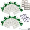 Arcets Kit 12 Sacchetti compatibile per Folletto VK140 VK150 FP 140 FP 150 | 12 Sacchetti Aspirapolvere Microfibra a 5 Stratti con 2 Filtro Motore e Spazzolino
