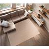 Estores Basic Tappeto Salotto Vinilico Antiscivolo, Lavabile e Resistente alle Macchie, Tessuto Intrecciato e Senza Pelo, Tappeto in Vinile Perfetto per Interni ed Esterni, STORESBASIC Beige 80x150