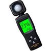 INOOMP Luxmetro Digitale Portatile 1-200000 Lux Plastica Nero | Precisione ±5%, Risoluzione 1 Lux, Batterie Aaa Incluse, per LED e Sole