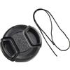 NbgrvB Copriobiettivo in plastica ABS, 58 mm, leggero, in plastica ABS (52 mm) | Design a pizzico centrale, antipolvere, resistente all'acqua, si adatta ai paraluce, facile da usare con una sola mano