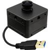 Svpro Webcam USB 3.0 da 12 MP, 1080p ad alta velocità con 230 fps, obiettivo fisheye M12 da 164°, 4000 × 3000, ultra HD, con alloggiamento in metallo, UVC Plug and Play per Windows, Mac, Linux