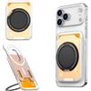 NbgrvB Supporto magnetico del telefono del raccoglitore 360 rotante ABS (trasparente)