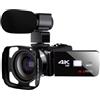 POAHNCU Touch Screen Della Videocamera Digitale Time Lapse Per Fotografia Con 4K | Può registrare video HD 4K, supportare il riempimento di luce fredda e il riempimento di luce calda