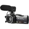 POAHNCU Videocamera 2.7K 3.0 Pollici Flip Screen 1080P HD Con Microfono | Touchscreen IPS da 3,0 pollici, ruotabile di 270°
