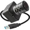 Svpro Webcam da 12 MP, USB 3.0, ad alta velocità, 1080p/230fps, 4K/60fps, messa a fuoco manuale, con obiettivo zoom da 3,6-10 mm, fotocamera UVC per Windows, Linux, Mac, Android