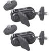 ECMQS Bracci magici con testa a sfera con adattatore filettato maschio da 1/4 | 1 / 4 Filettatura Maschio Doppia Testa a Sfera Magica Braccia per Action Camera Luce LED e Microfono Mount