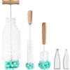 Thalire Kit di 3 Scovolino per Bottiglie, 32cm Scovolino con Spugna in Fondo, Pulitore Efficace Senza Graffi per Pulisci Bottiglie di Vetro, Adatto a Bottiglie Sodastream, Biberon e Pulisci Borraccia