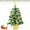 MA3TY Mini albero di Natale pre-illuminato, piccoli alberi di Natale artificiali da 50 cm, alberi di Natale da tavolo con ornamenti per decorazioni per la casa da scrivania