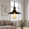 Licht-Erlebnisse Vintage LED Hängeleuchte Hampshire inklusive Leuchtmittel im Industrie Design, Schwarz Bronze, 22 x 22 x 12,5 cm, E27 Fassung, Retro, für Wohnzimmer, Schlafzimmer, Esszimmer