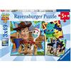 Ravensburger Toy Story 4 Puzzle, 3 x 49 Pezzi, 08067