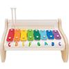 SirWood Globo Giocattoli - Xilofono Elefante in Legno con 6 schede Musicali e 2 Bacchette 39957