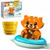 LEGO DUPLO Ora del Bagnetto: Panda Rosso Galleggiante, Giochi Vasca da Bagno per Bambini da 1,5 Anni, con Ciambella, Secchio e Animale Giocattolo 10964
