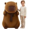 nerd hunters Capybara Peluche XXL 100 cm - Grande morbido peluche Kapibara 3 in 1 cuscino e decorazione - gigante peluche per bambini e adulti (Capybara con Sciarpa)
