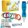 Diverjoy - Penna 3D per bambini wireless a bassa temperatura -penna 3D - Sicuro e facile da usare - Materiali atossici - Regalo creativo per ragazzi e ragazze (Blu marino)