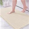 Exclusivo Mezcla Tappeto da bagno chenille, assorbente e morbido, 60x120 cm | Asciugatura rapida, Lavabile in lavatrice, Morbido, Confortevole, Doccia, Cucina, Soggiorno, Decorazione, Avorio