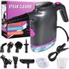 Senprity 1200W Pulitore a Vapore Portatile,130℃ Pulitore a Vapore Multiuso Pulitore a vapore a mano con Riscaldamento Rapido 15s Serbatoio 400ml e 12 Accessori Pulitore Vapore Casa per Tappeti Divani Cucina