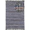 carpetfine Tappeto kilim Chindi in cotone 60x110 cm Nero | cotone riciclato, tessitura piatta, stile pezzotto e patchwork, boho, per soggiorno, camera e sala da pranzo