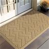 LEKEEPGO Tappeto porta 80 x 120 cm, zerbino interno esterno antiscivolo, zerbino per ingresso esterno, lavabile, tappetino d'ingresso interno assorbente e durevole, cachi