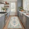 GENIMO Tappeto Cottage Fiori Petali Soggiorno, Lavabile, 80x150 cm | Tappeto Cottage, Lavabile in Lavatrice, Pelo Corto, Cucina, Camera da Letto, Entrata, Scendiletto, Ufficio