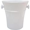 COSE DA CASA Secchiello porta bottiglie in plastica di vino champagne bianco nero trasparente Cestello per bottiglia con Ghiaccio spumante prosecco grande 3.5 Litri Glacette H22 cm (bianco)