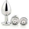 Dream Toys Gleaming Love Silver Plug Set One Size