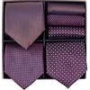 BRERA 67-3 Pezzi Cravatta Uomo elegante + 3 Pezzi fazzoletto da taschino uomo, Set uomo con confezione regalo, Cravatte e Pochette Classiche