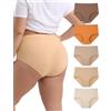INNERSY Mutande Donna Cotone Taglie Forti Slip Vita Alta Culotte Pacco da 5 | 44-62, Mutandine Morbide Comode‌, Intimo Grande Traspirante, Cavallo 100% Cotone, Copertura Totale, Senza Etichette, XL-5XL