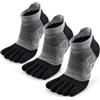 MeiKan Calzini con Dita Separate,3 paia di Calze da Sportivi COOLMAX per scarpe con le dita,per Uomo e Donna, per uso quotidiano e tempo libero